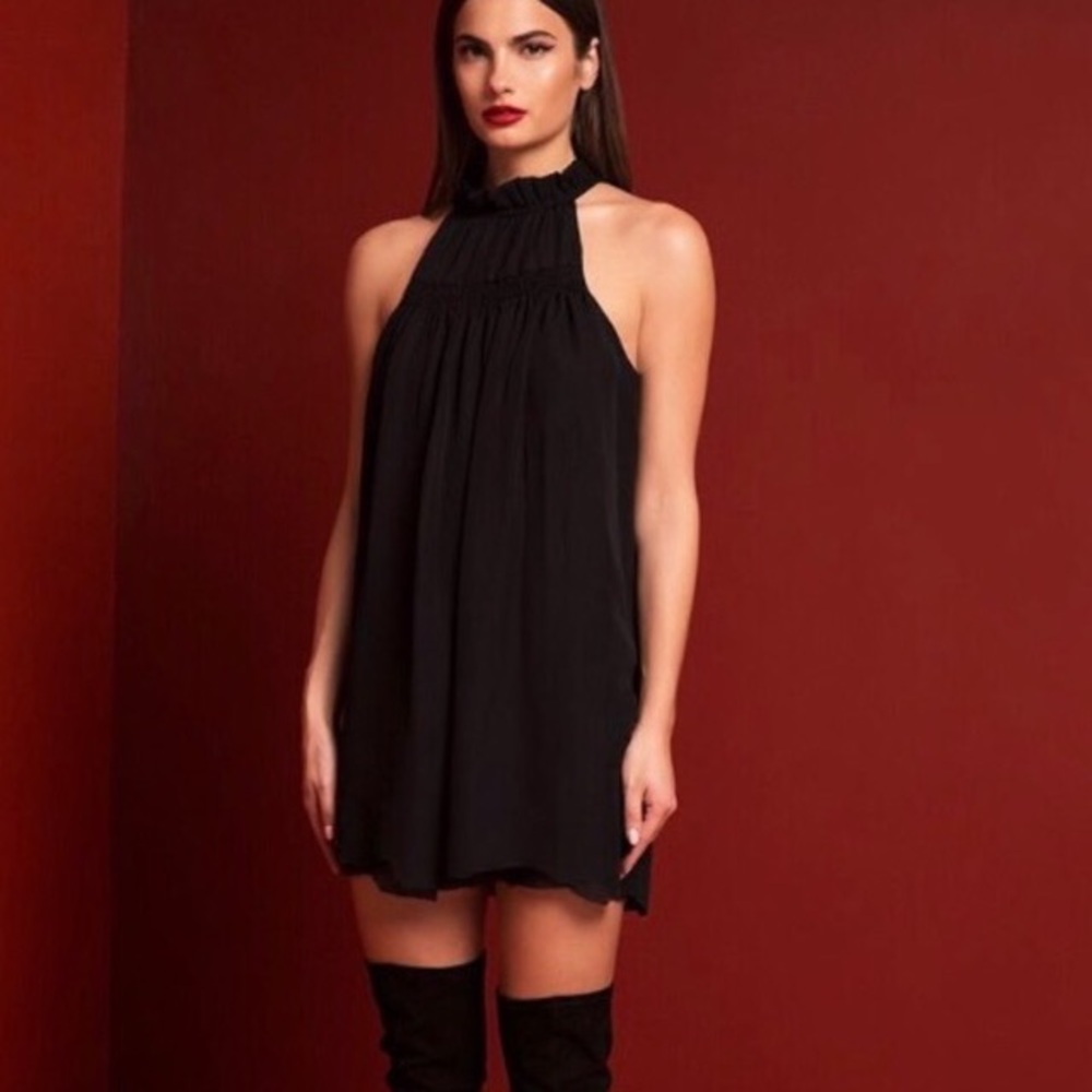 Stone Cold Fox Black Silk Kenta Dress